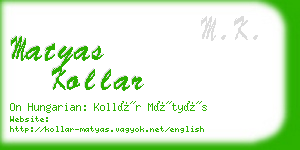 matyas kollar business card